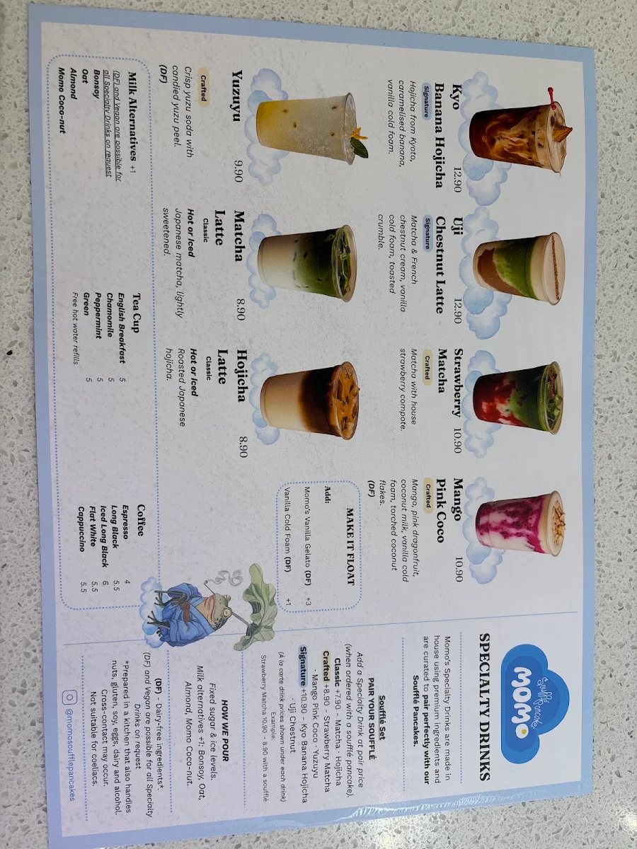 Menu, Momo Soufflé Pancakes
