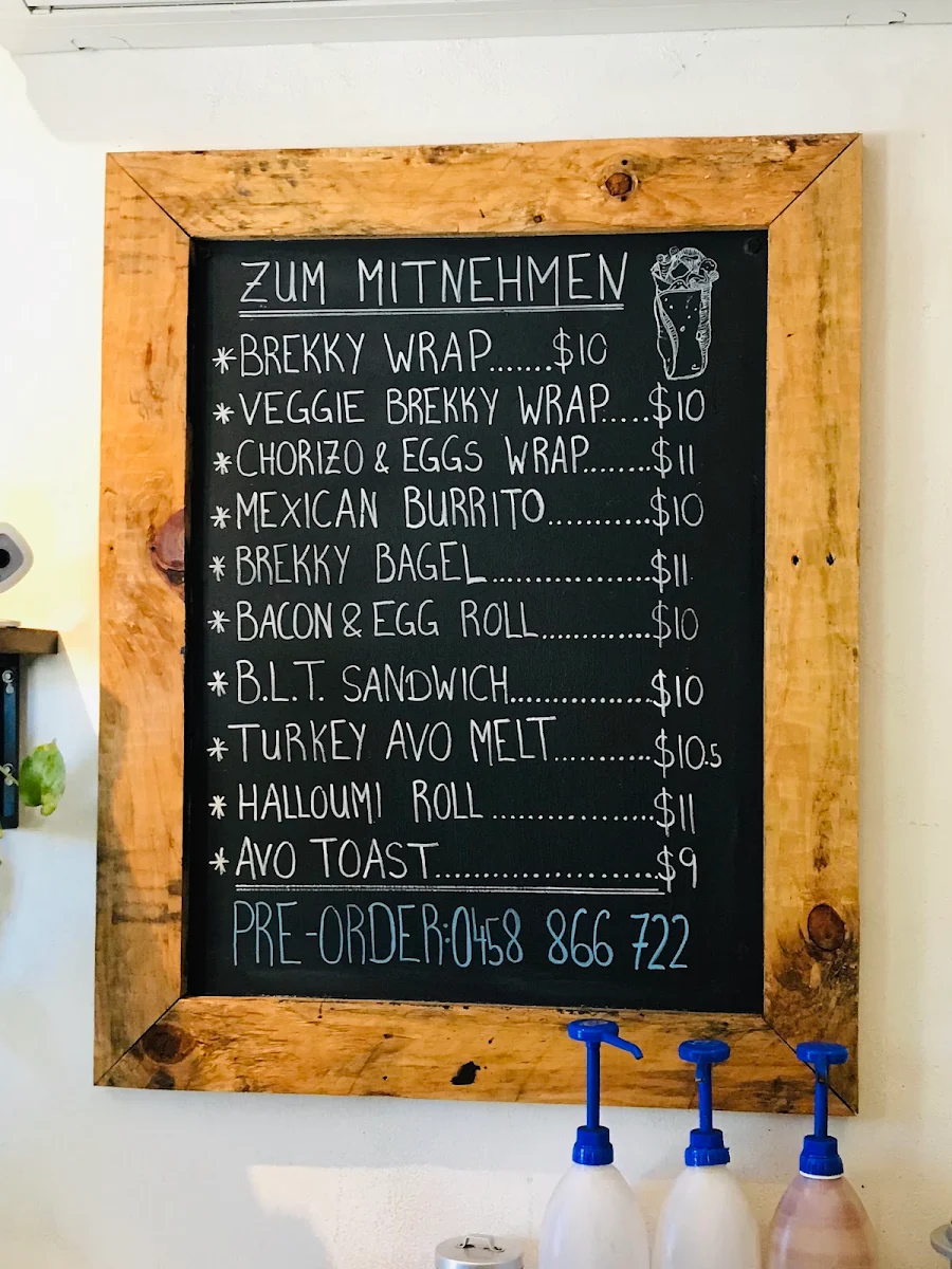 Menu, little Ethel’s