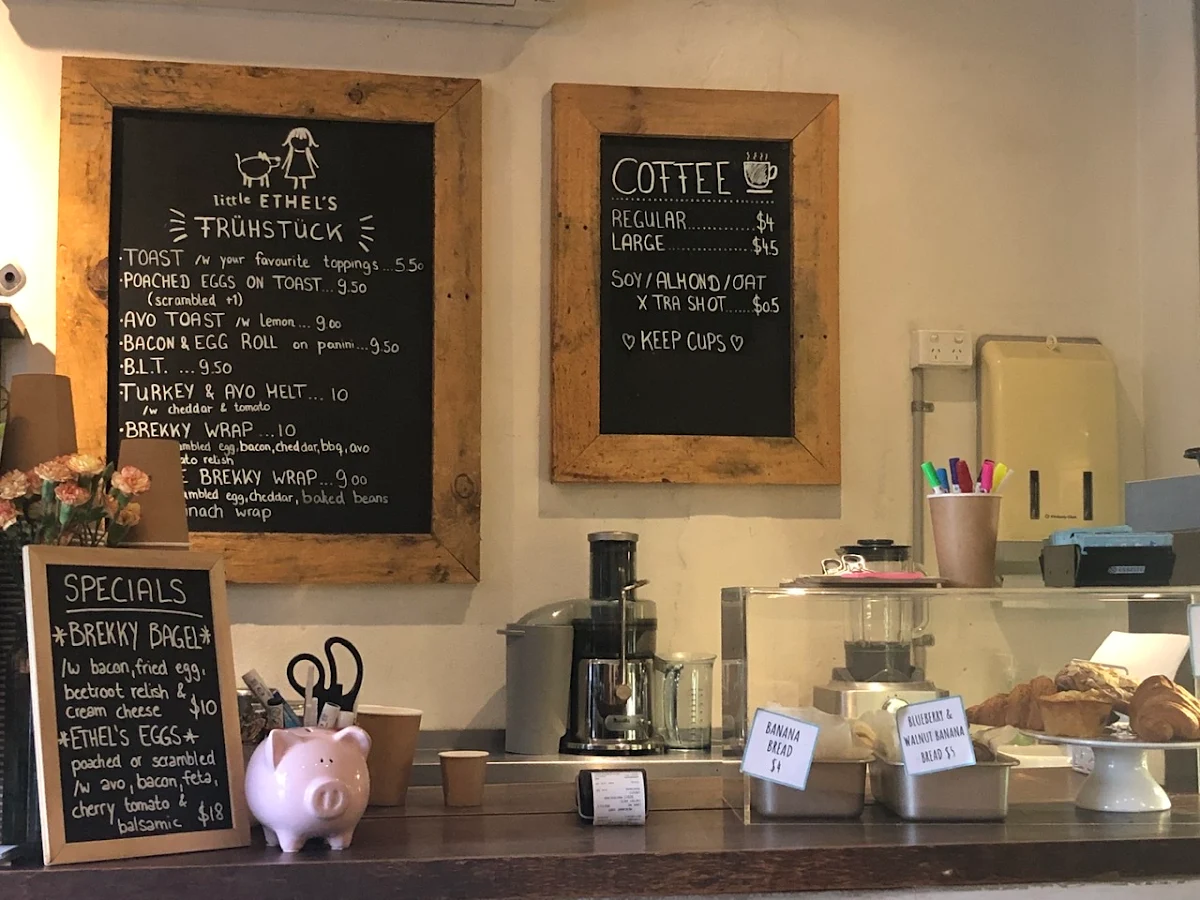 Menu, little Ethel’s