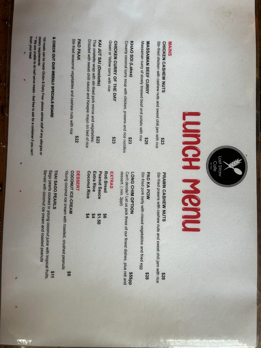 Menu, The Last Straw