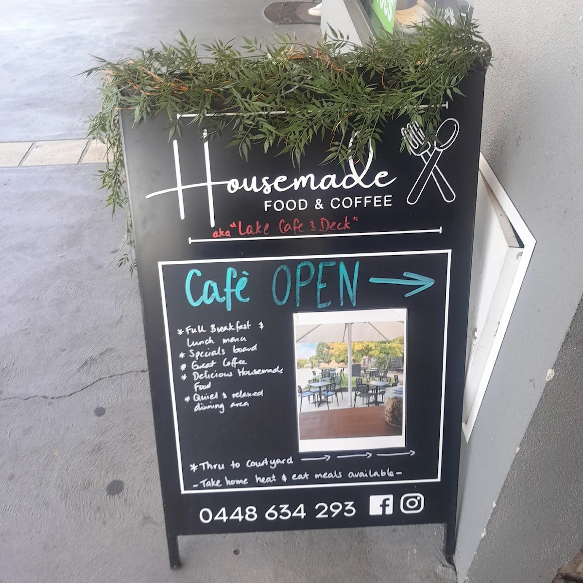 Menu, Housemade Food & Coffee