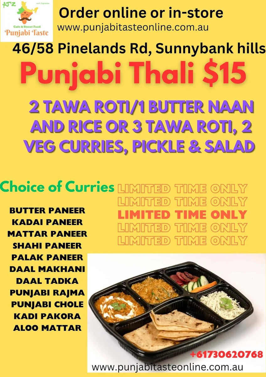 Menu, PUNJABI TASTE