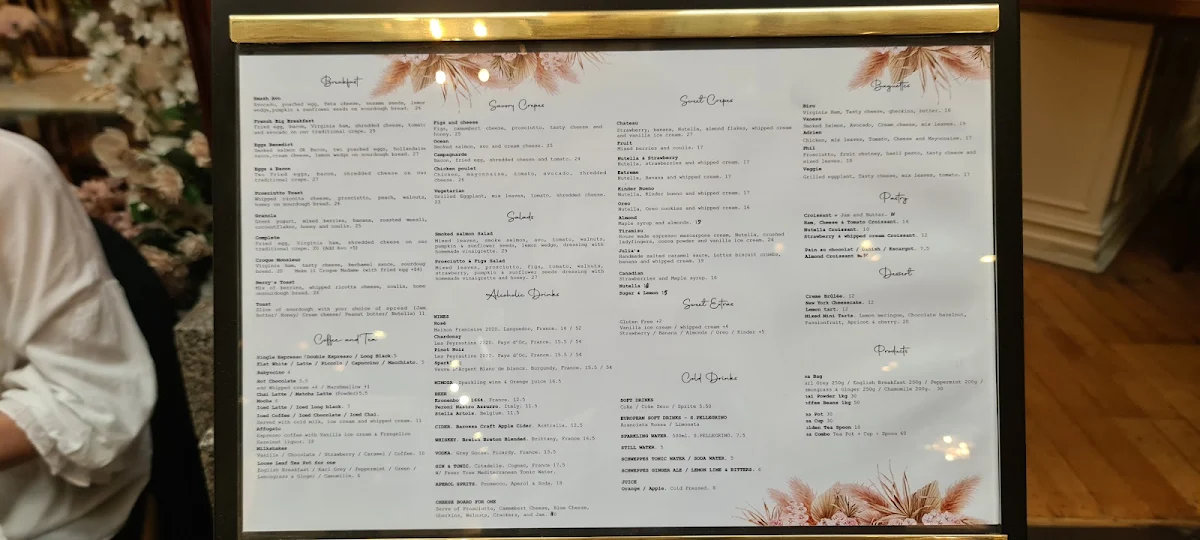 Menu, Le Petit Chateau Restaurant