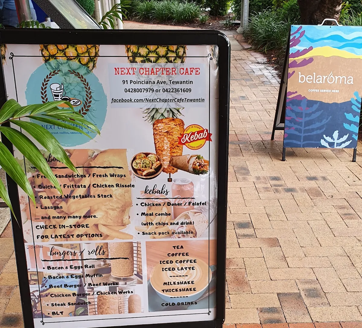 Menu, Next Chapter Cafe