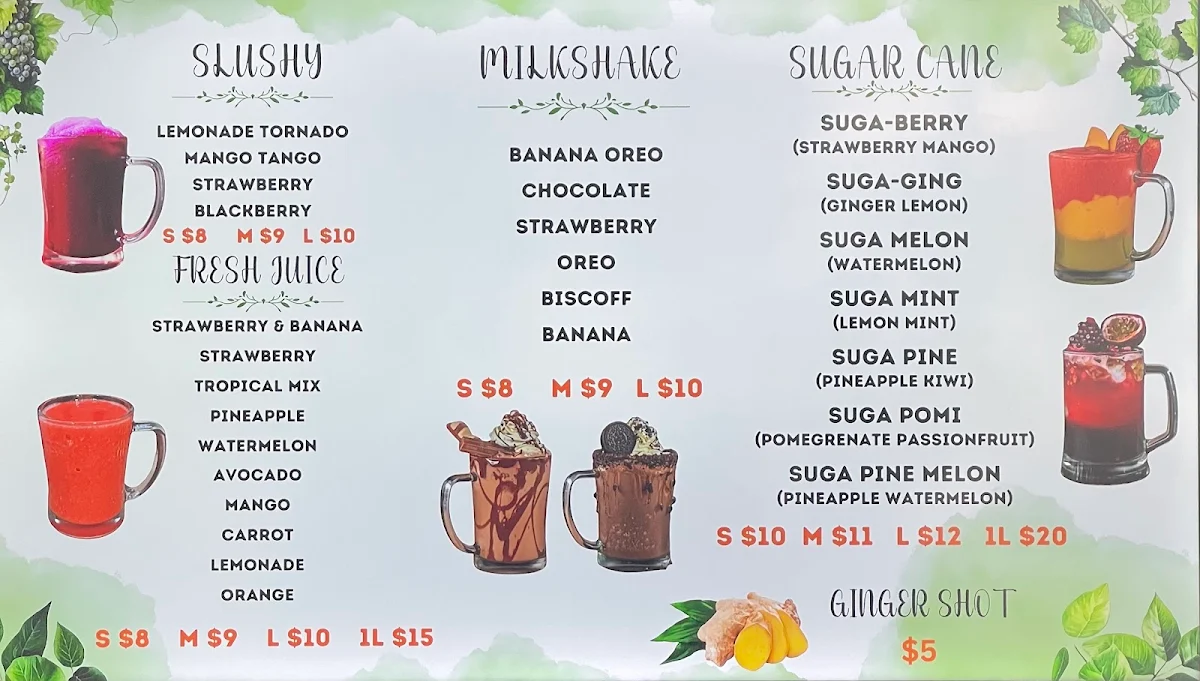 Menu, Cocktails & Crepes