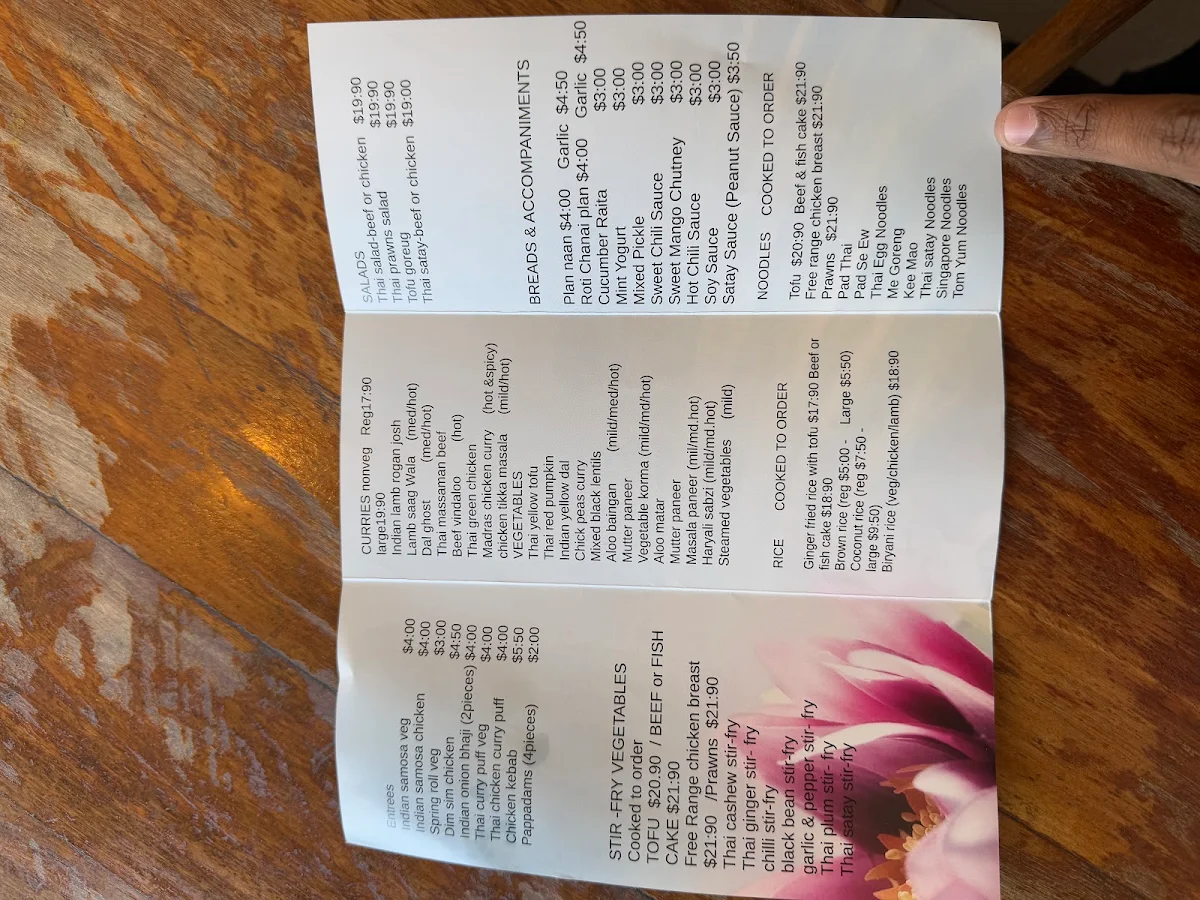 Menu, Bala's St Kilda