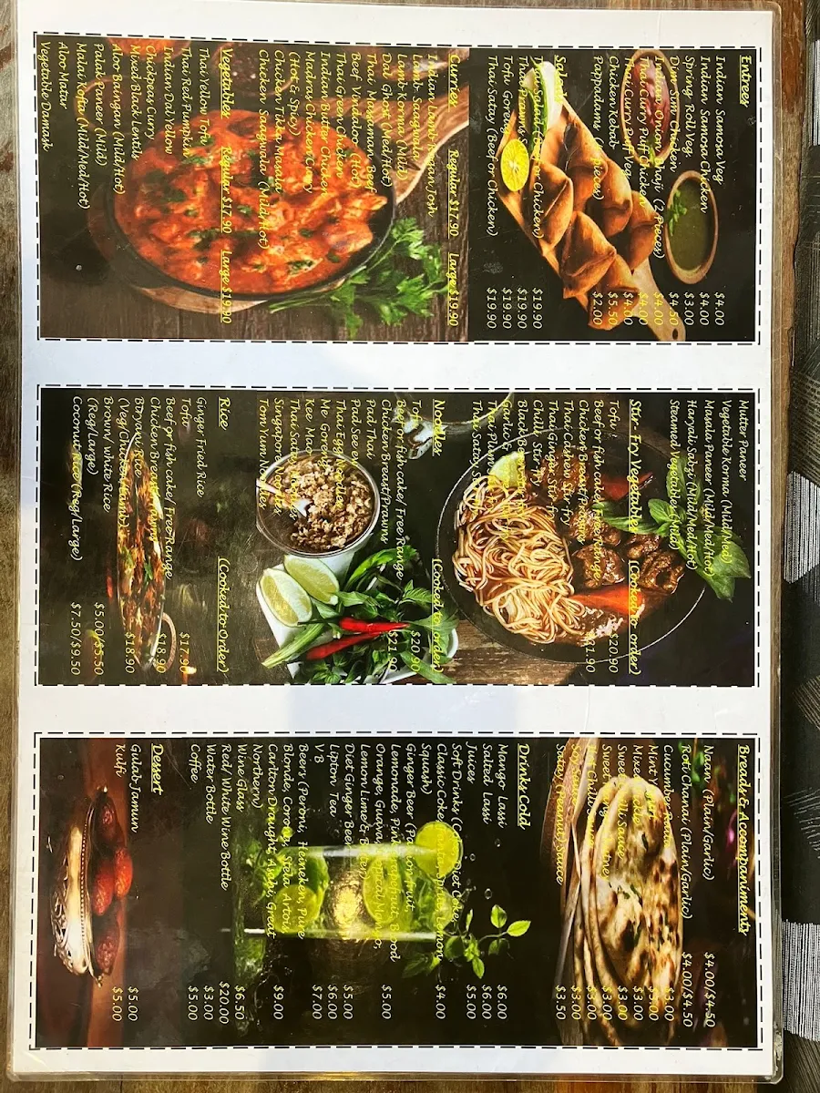 Menu, Bala's St Kilda