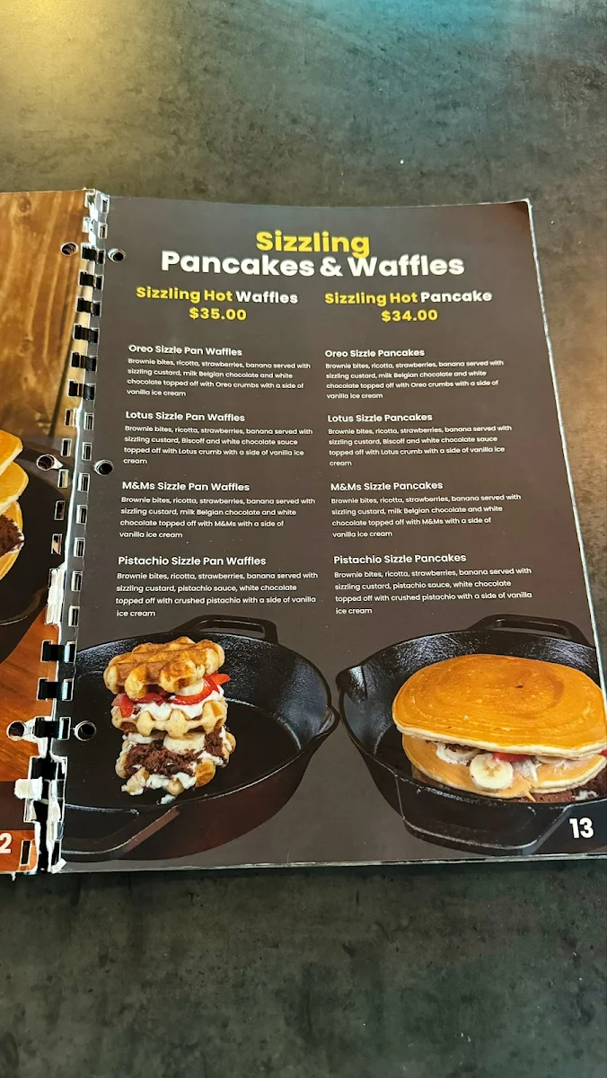 Menu, Calvins Crepes - Belmore