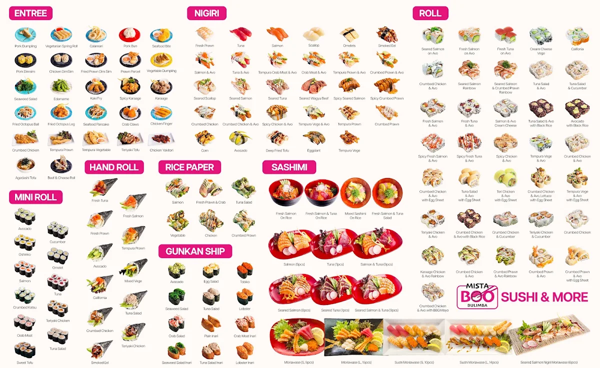 Menu, Sushi Station by MistaBoo - Bulimba