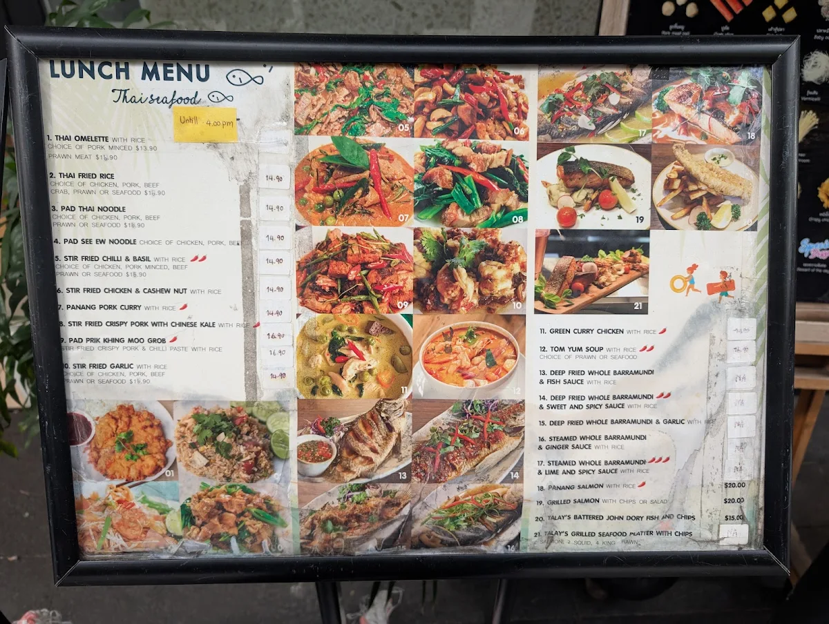 Menu, Talay’s