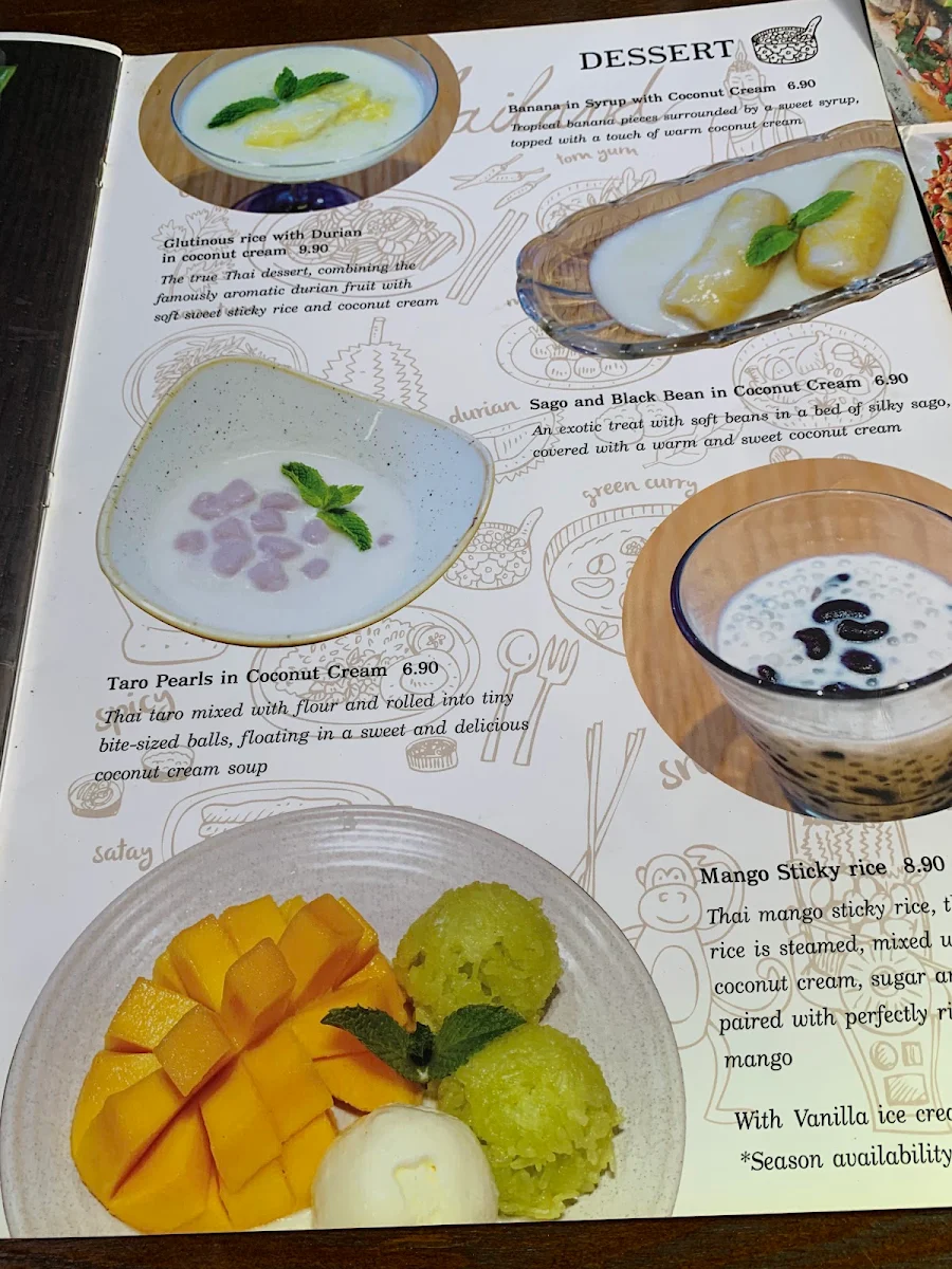 Menu, Talay’s