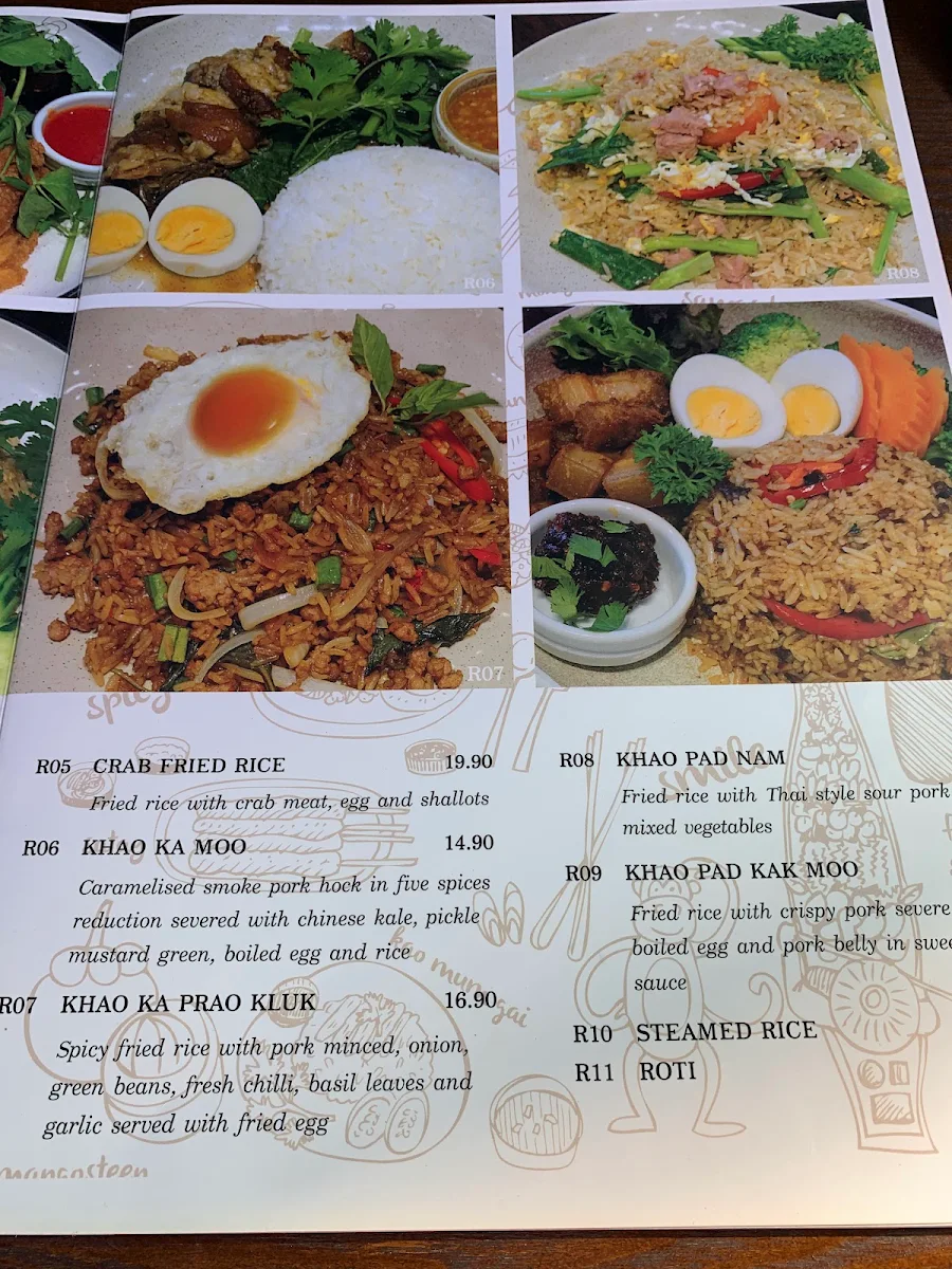 Menu, Talay’s