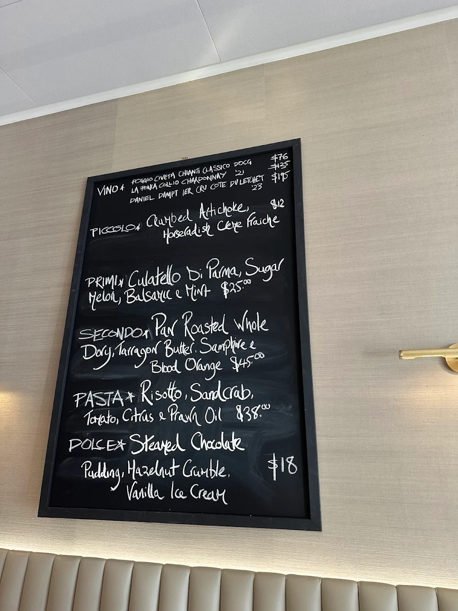 Menu, Village Wine Bar