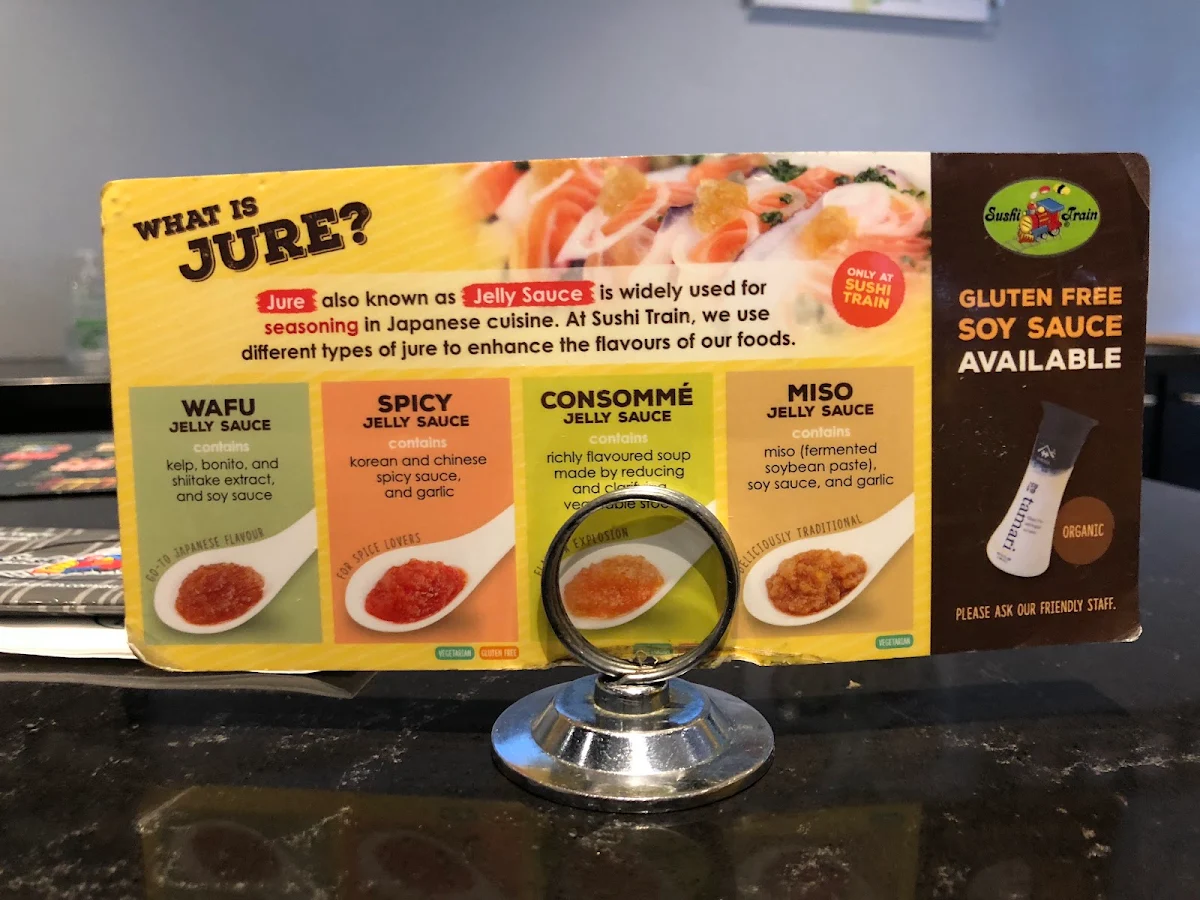 Menu, Sushi Train St Peters