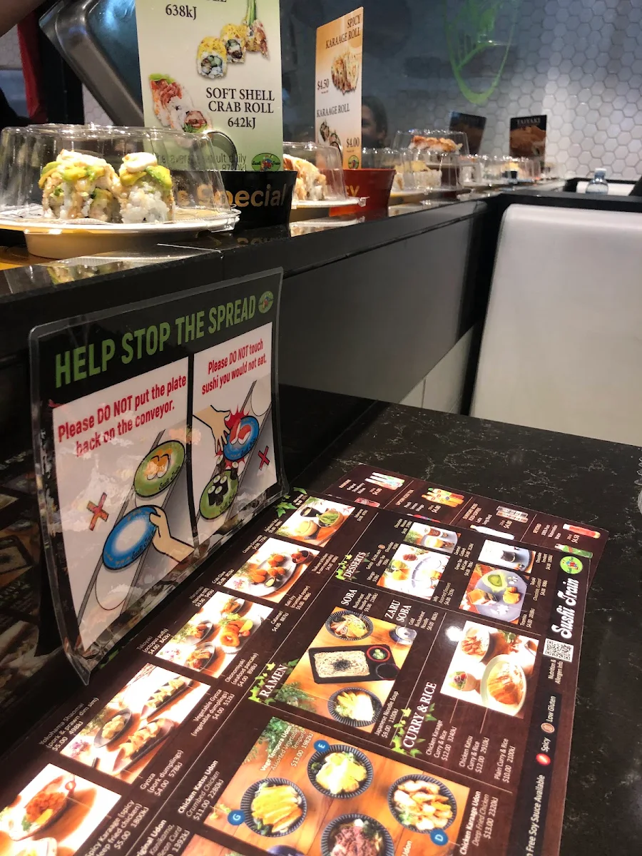 Menu, Sushi Train St Peters