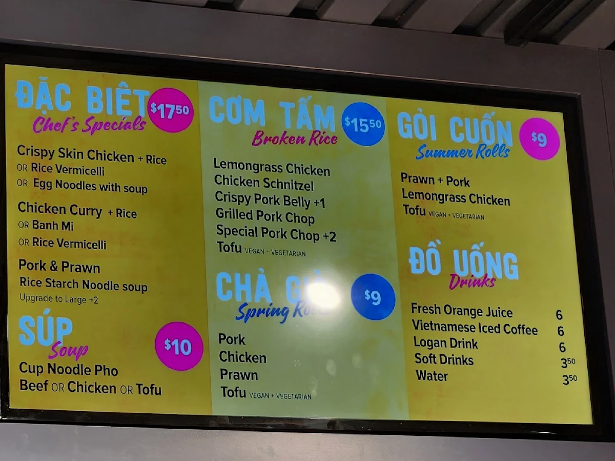 Menu, Ms Ba Cô
