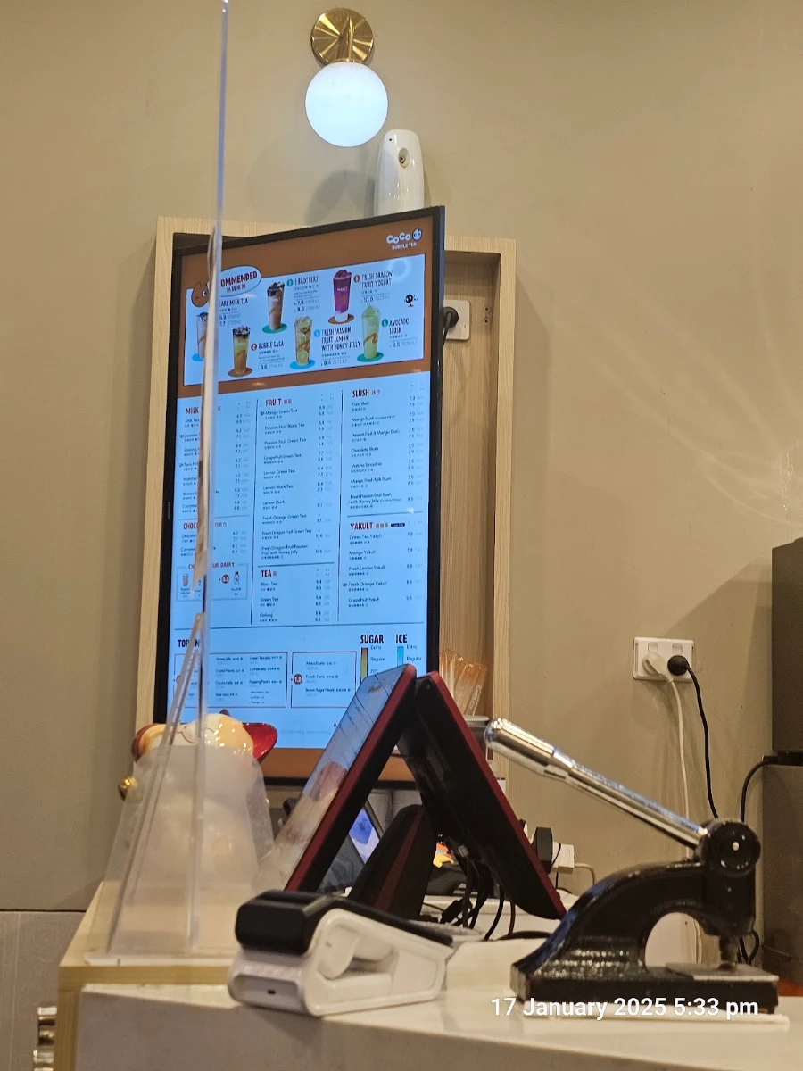 Menu, CoCo Bubble Tea