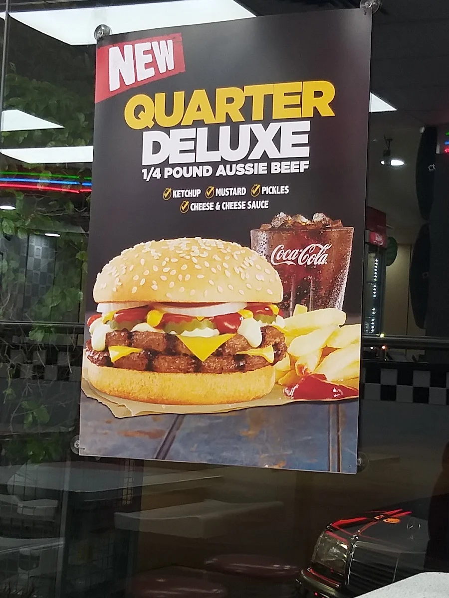 Menu, Hungry Jack's Burgers Hendon