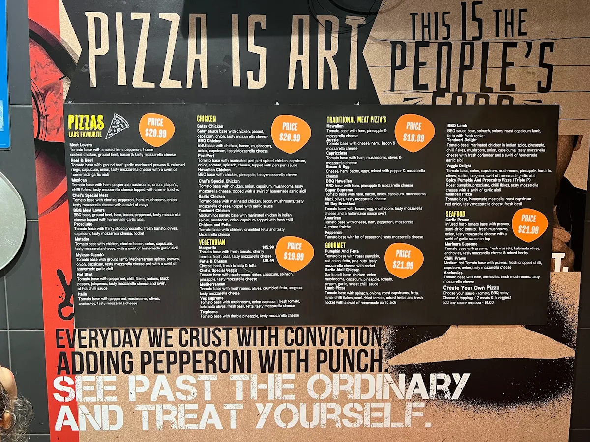 Menu, Lads Kebab & Pizza Halls Head