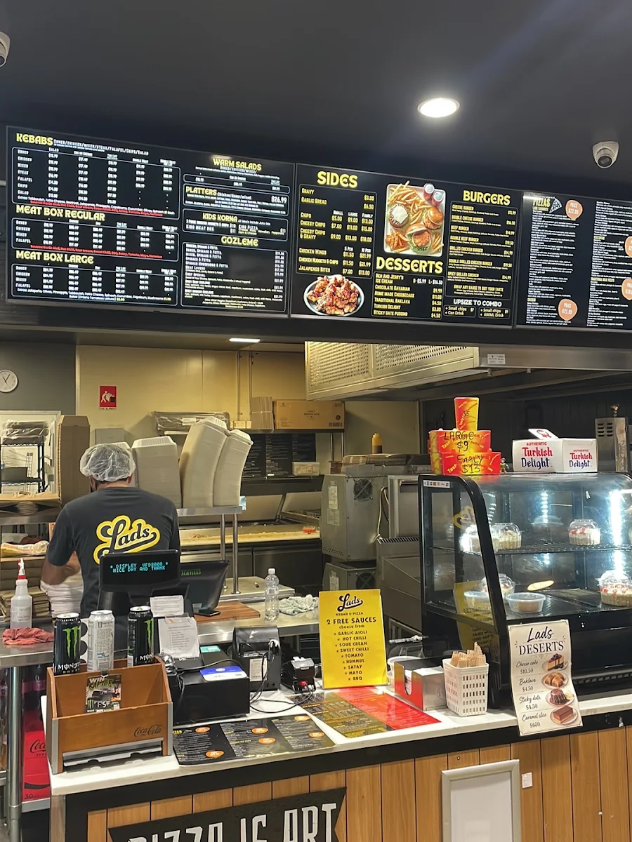 Menu, Lads Kebab & Pizza Halls Head