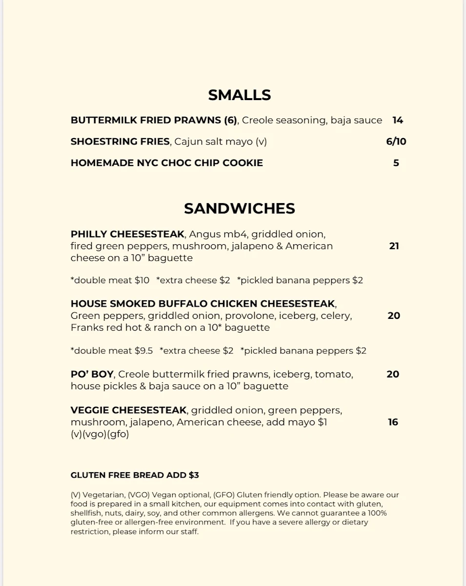 Menu, NICKEL CITY