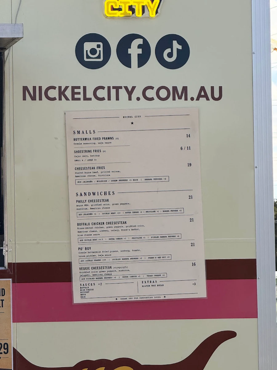 Menu, NICKEL CITY