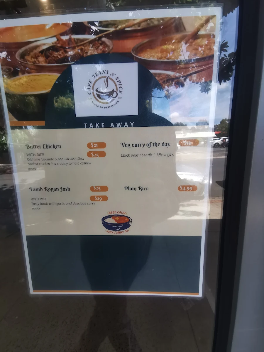 Menu, CAFE BEANS N SPICE
