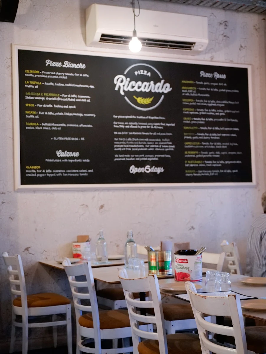 Menu, Pizza Riccardo