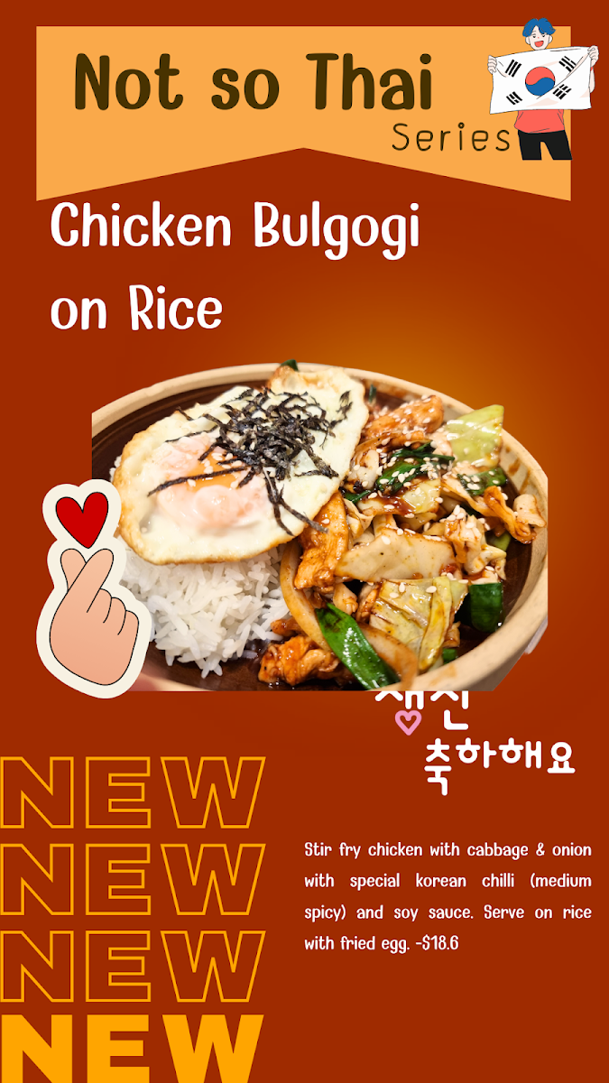 Menu, Stawell Thai Food