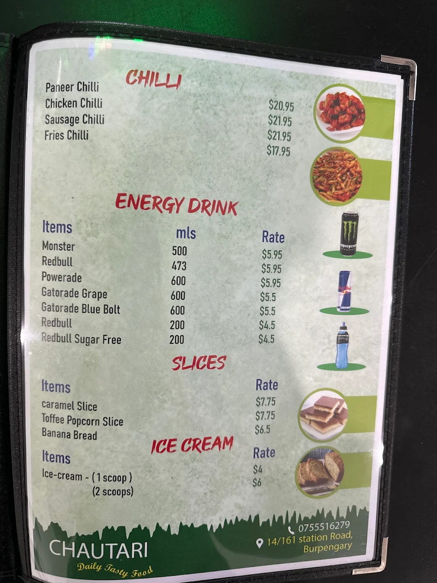 Menu, CHAUTARI CAFE AND RESTAURANT