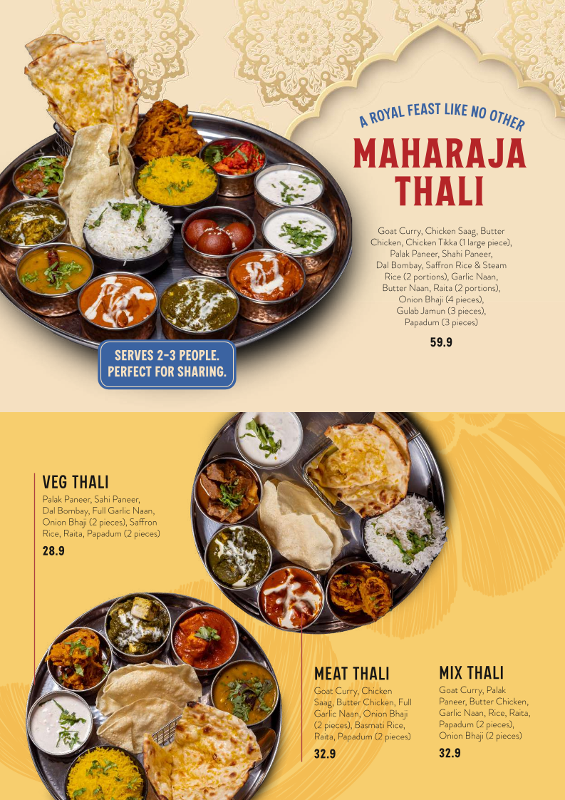 Menu, Curry Munchers