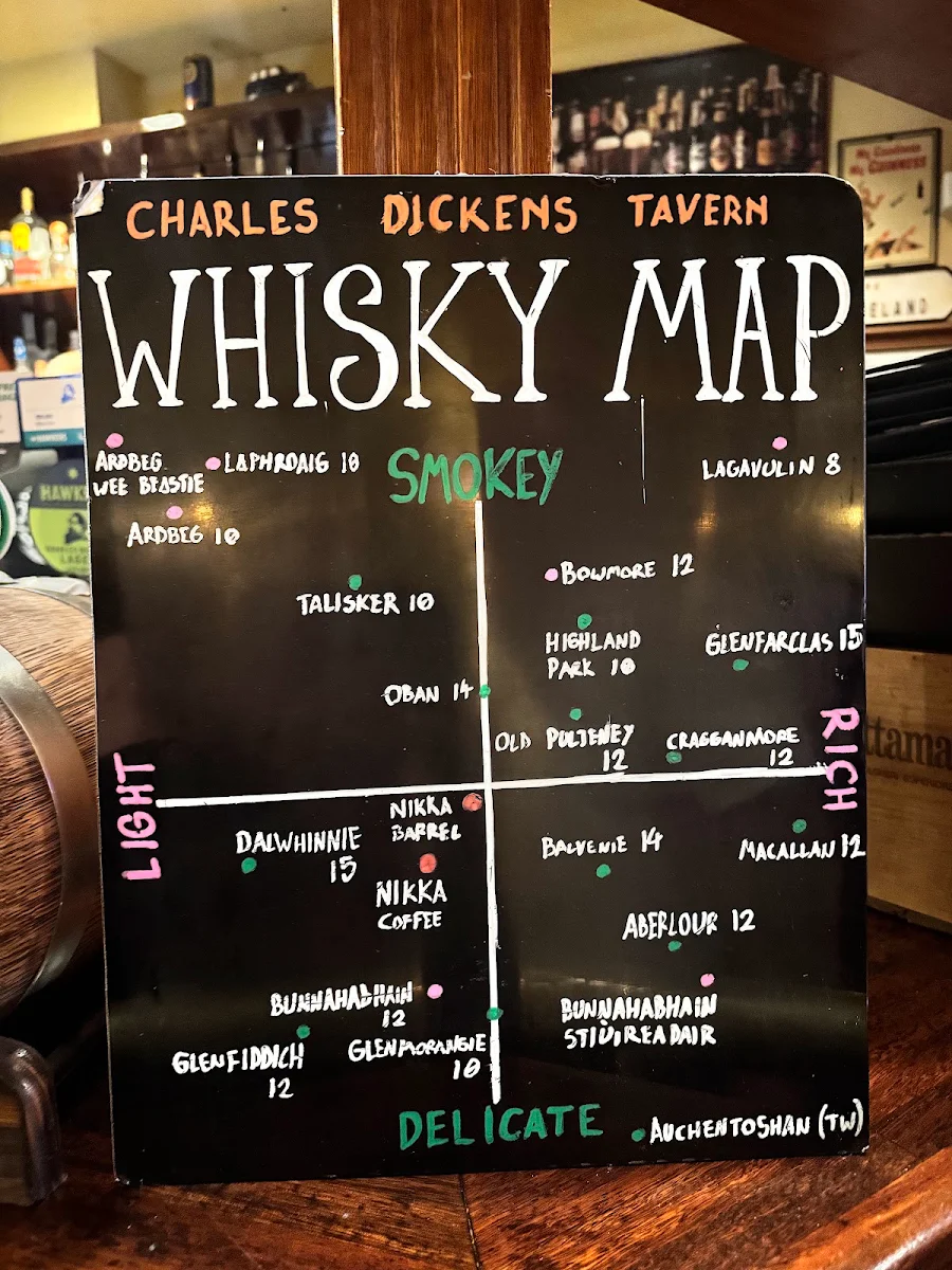 Menu, The Charles Dickens Tavern