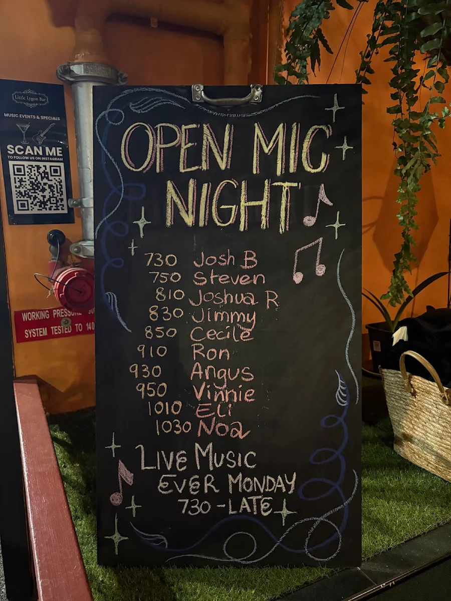 Menu, Little Lygon Bar