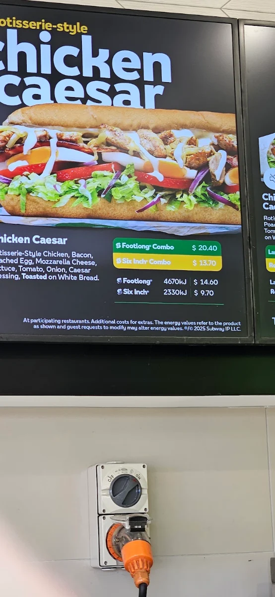 Menu, Subway