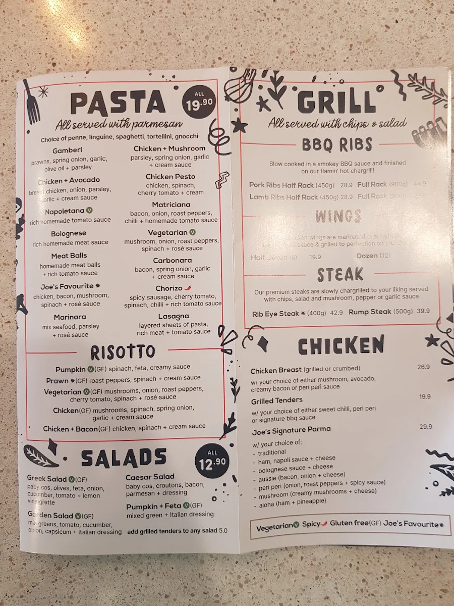 Menu, Smokin Joe's Pizza & Grill Melton South