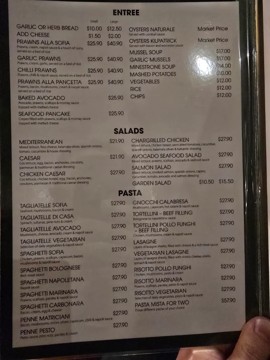 Menu, Sofia Camberwell