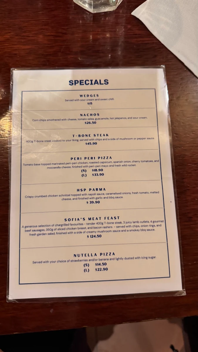 Menu, Sofia Camberwell