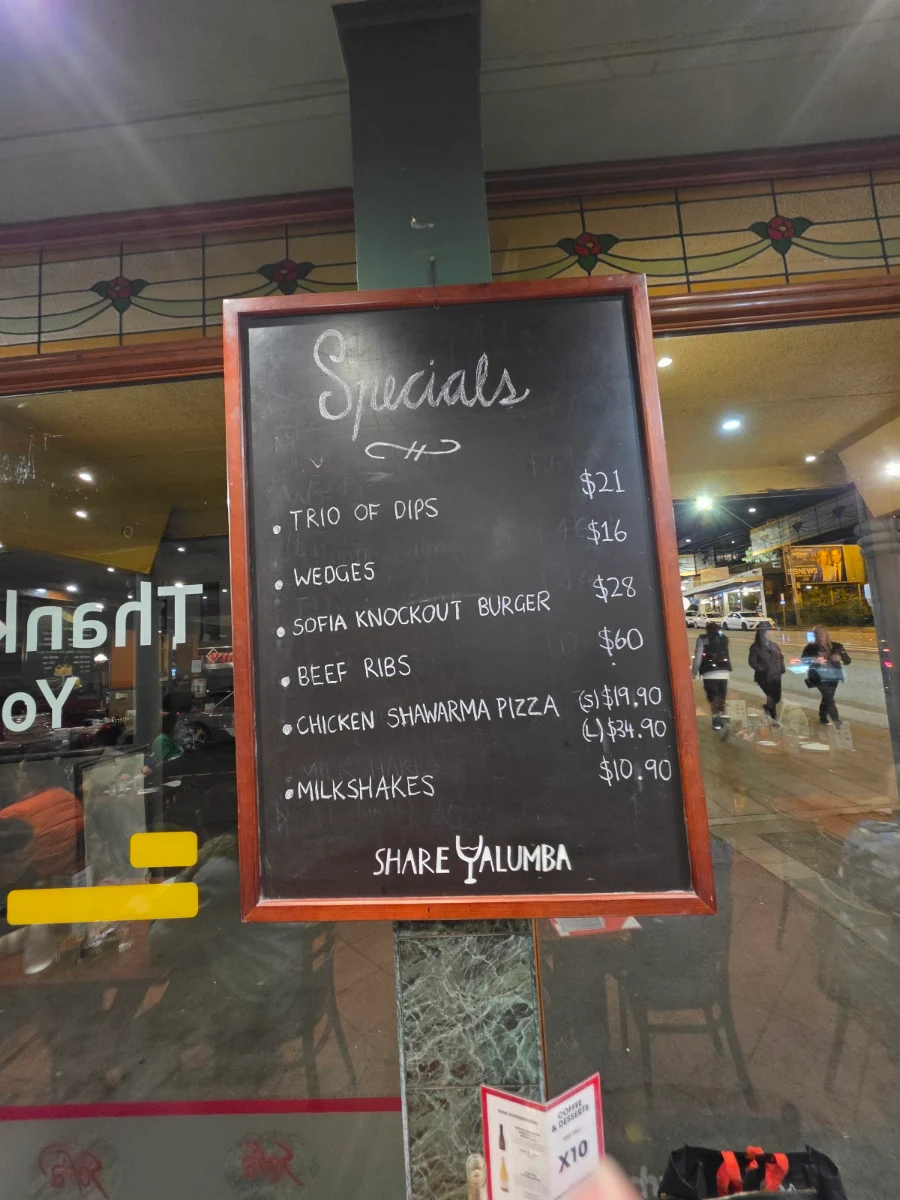 Menu, Sofia Camberwell