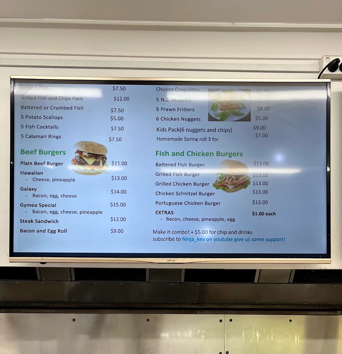 Menu, Gymea Bay Seafood Grill