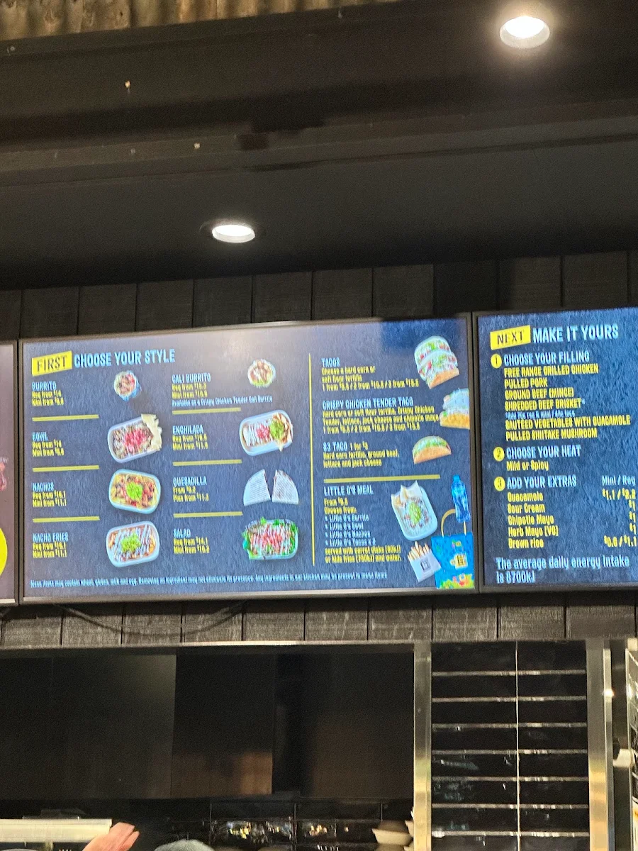 Menu, Guzman y Gomez - Malvern East
