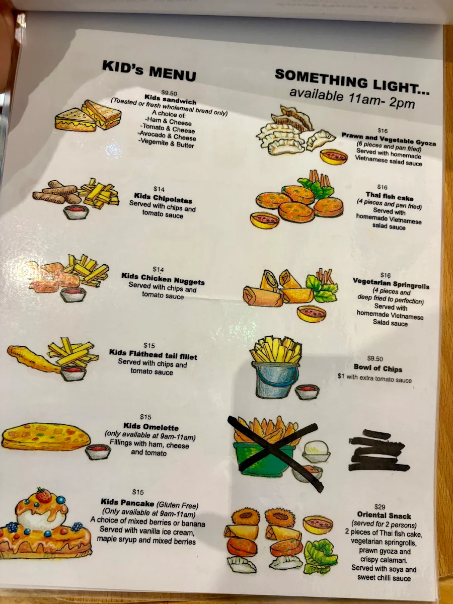Menu, Tea Pot Cafe