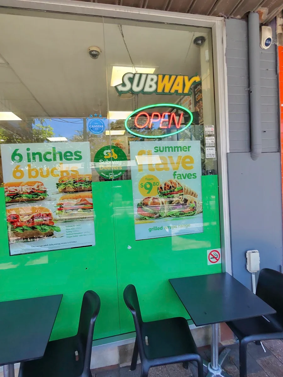 Menu, Subway Artarmon