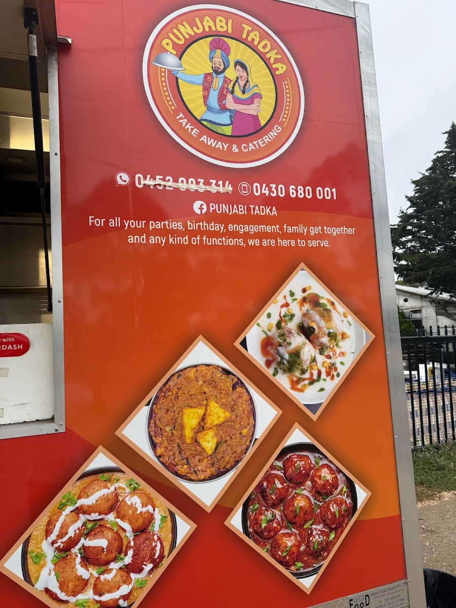 Menu, Punjabi Tadka food truck