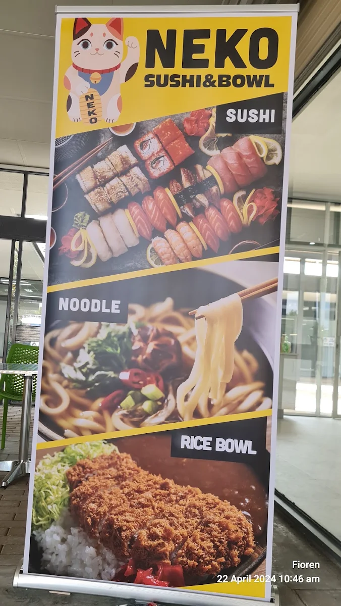 Menu, Neko Sushi & Bowl