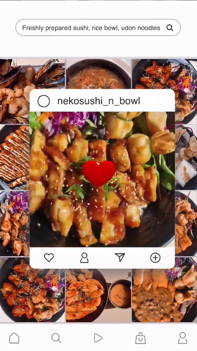 Menu, Neko Sushi & Bowl