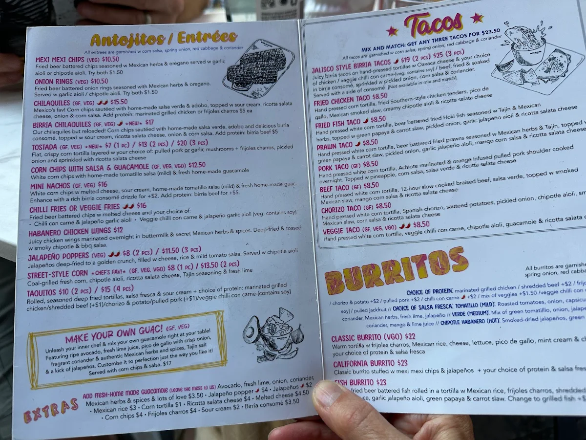 Menu, Hecho En Mexico Adelaide
