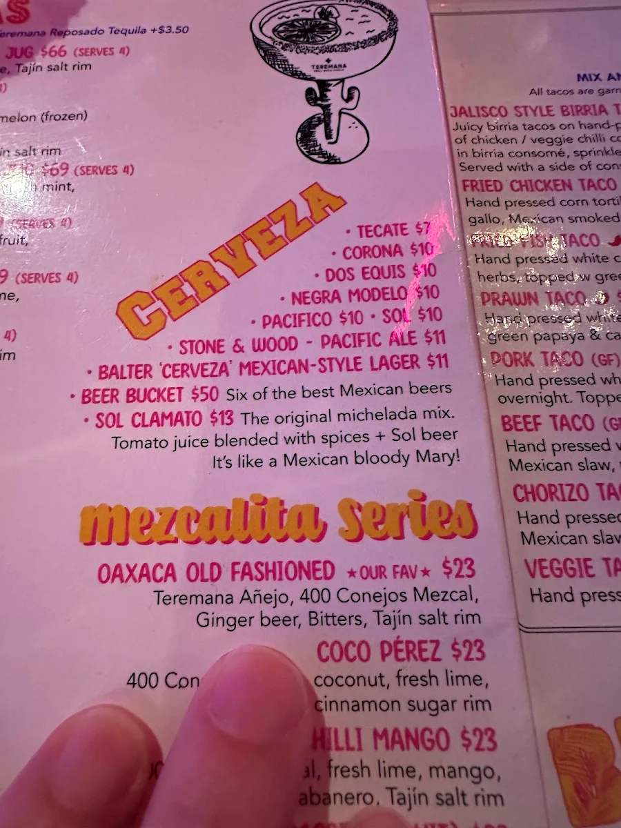Menu, Hecho En Mexico Adelaide