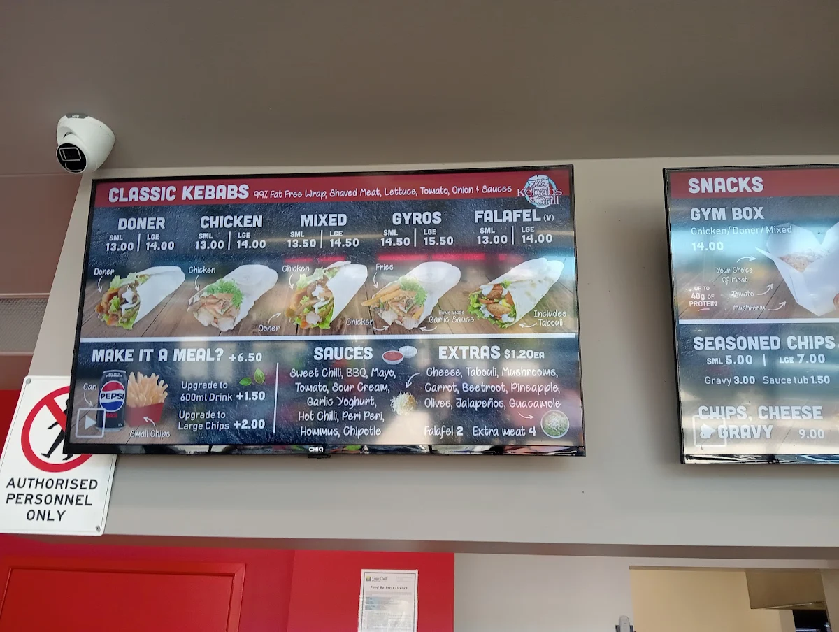 Menu, Ms Kebabs & Grill