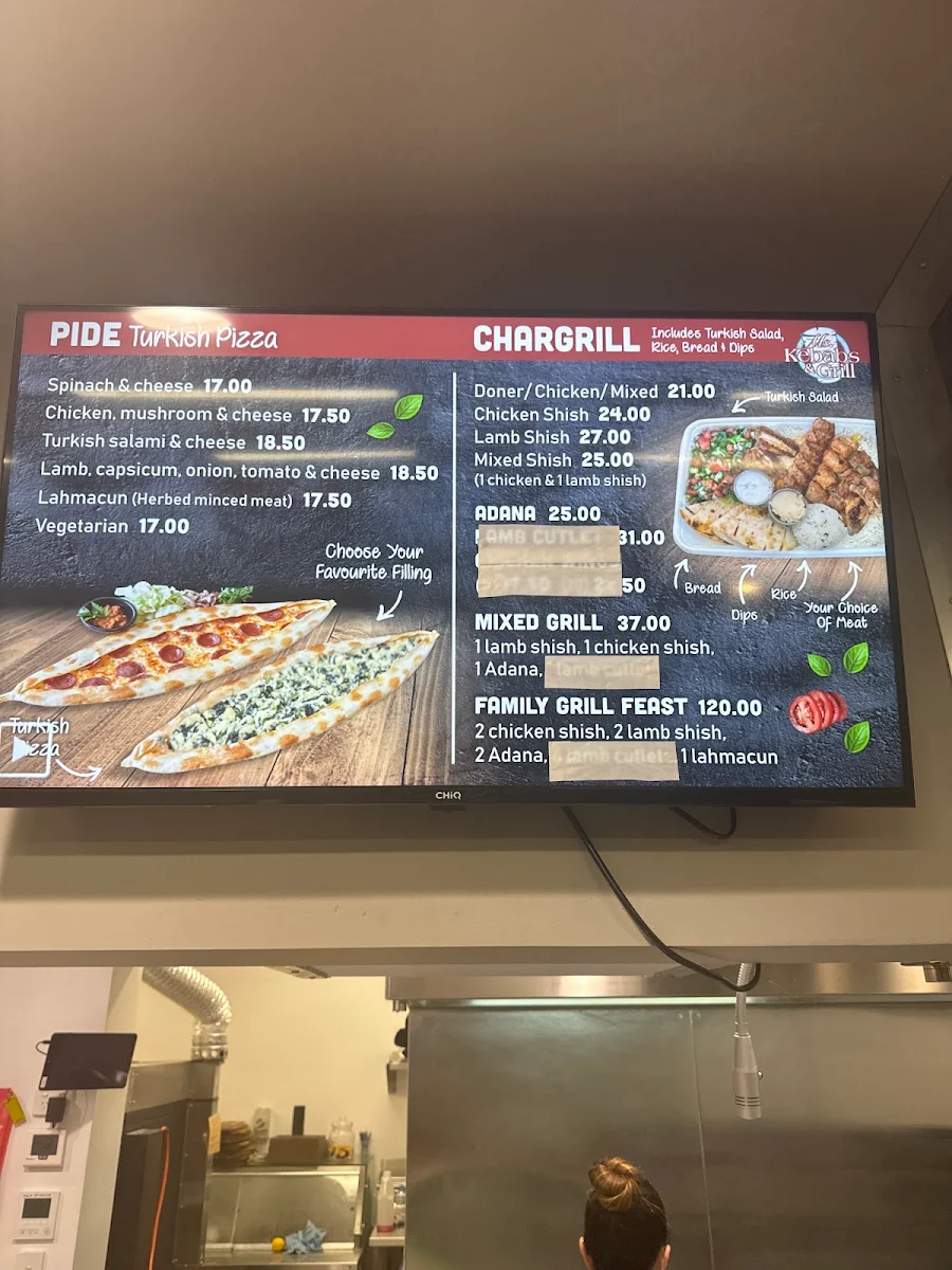 Menu, Ms Kebabs & Grill