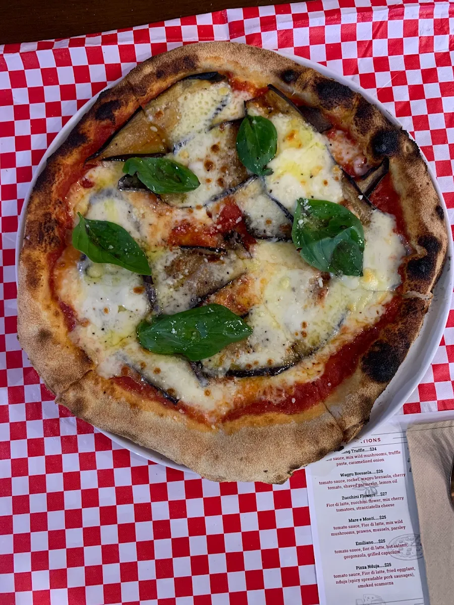 Menu, Pizza at Yours by Emiliano